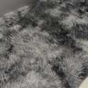 Andency 4x6 Shag Area Rug for Living Room, Tie-Dyed Dark Grey Soft Fuzzy Plush Indoor Carpets for Bedroom, Non Skid Fluffy Faux Fur Rug for Room