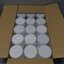 36 Pack 8oz Household Plastic Jars with Lids, BPA Free, Reusable, Refillable Transparent Cosmetic Containers for Bath Salts, Cosmetics, Powders, Beauty Product and Small Accessories, White