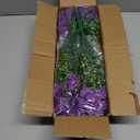 Yastouay Artificial Flowers for Outdoors, 12 Bundles Fake Outdoor Flowers, UV Resistant Artificial Petunias Fake Flowers, Purple Realistic Fake Plants for Porch Patio Garden Decor