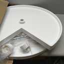 Real Solutions for Real Life 32 in. H x 24 in. W x 24in. D 2-Shelf Kidney Shaped Lazy Susan Cabinet Organizer