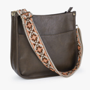 Large Crossbody Bag With Guitar Strap Dark Taupe