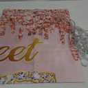 Sweet 16 Birthday Door Banner Backdrop Decorations for Girls, Pink Rose Gold Happy 16th Birthday Party Door Cover Sign Supplies, Sixteen Year Old Birthday Poster Photo Booth Props Decor