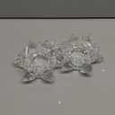 Crystal Lotus Flower Tealight Candle Holders/Glass Tea Light Candlestick Decor Decoration for Christmas Home Wedding Party (Clean 2pcs)