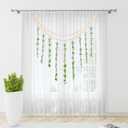 TXIN Hanging Photo Display Holder Wall Decor with Wooden Cards Clips, Boho Style Picture Frame Wood Beads Garland Artificial Eucalyptus Plant Home Decoration for Farmhouse Greenery Cubicle Bedroom