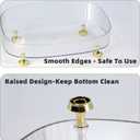 Perfume Organizer, Bathroom Vanity Tray, Makeup Trays for Dresser Top, Countertop Decorative Plastic Decor Tray, Perfume Organizer for Women, organizador de perfumes (Clear)