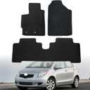 Mythoria Car Floor Mats Full Set Fit for Toyota Yaris 2007 2008 2009 2010 2011 2012 | All-Weather Protection,Black, Velour Carpet | Waterproof, with Anti-Slip Backing (Large)