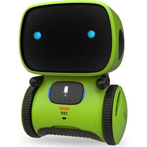 GILOBABY Kids Robot Toys, Smart Talking Robot with Voice Control Touch Sensor, Dancing, Singing, Recording, Repeat, Gift for Boys Age 3+ Years (Green)