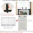 Lumizone Pet Gate Height Extension Kit Height: 13.4” Adjustable Width: 23.6”–41.3” Sliding Design Non-Oppressive Feel Prevents Cats from Jumping (Black, 23.6”–41.3”/60-105cm)