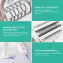 VOYOR Epilator for Women, 3 in 1 Epilator Hair Removal for Women, Epilators Hair Remover for Leg Arm with 30 Tweezers, Rechargeable & Cordless Electric Lady Shaver & Trimmer BM300 (Champagne Gold)
