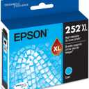 EPSON 252 DURABrite Ultra Ink High Capacity Cyan Cartridge (T252XL220-S) Works with WorkForce WF-3620, 3640, 7110, 7610, 7620, 7710, 7720, 7210