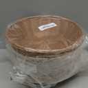 GNIEMCKIN 12 Pack Round Poly Wicker Basket, Diameter 9.5 In, Brown, Plastic, Polypropylene