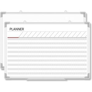 Lincia Aluminum Frame Dry Erase Board with Lines, Double Sided Wall-Mounted Whiteboard for Scheduling, to Do Lists & Weekly Planning, Reusable Calendar for Home & Work(Make Ready Board,36"x24")