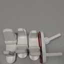 Door Lever Locks (4 Pack) - Prevents Toddlers from Opening Doors - Durable ABS with 3M Adhesive - Easy One-Hand Operation for Adults, No Tools Needed , White 