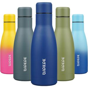BJPKPK 12oz Water Bottles Stainless Steel Double Wall Vacuum Insulated Small Water Bottles for Travel,Blue