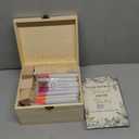 72PCS Baby Shower Games Kit with Blank Wooden Blocks, Acrylic Paint Marker, Wooden Box and Sign, Blocks Suitable for Baby Shower, Gender Reveals Party, Birthday(Green)