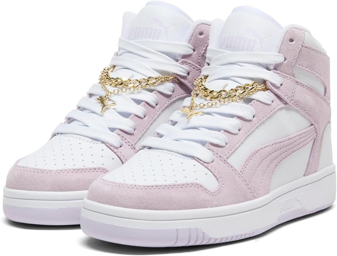 Puma Womens Rebound Layup Luster Mid Shoes, US 5.5