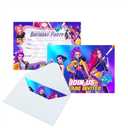 16pcs Demon Movie Hunters Birthday lnvitation Cards Gift Cards with Envelopes for Demon Movie Hunters Theme Party Supplies