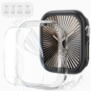 SPGUARD Full Protective PC Hard Case Compatible with Apple Watch Series 11/10,with Tpu Soft Screen Protector,HD Film Face Cover for iWatch S11 S10 Accessories, 5 Pack