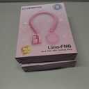 2 x LEMOISTAR Portable Neck Fan, Hands Free Bladeless Fan, 360 Cooling Personal Fan, Battery USB Rechargeable 3 Speed Adjustable Wearable Fan for Outdoor Indoor Office Travel Sports Women(Pink)