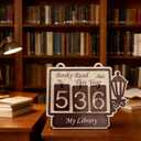 Books Read This Year Counter SignBook Counter Tracker, Wooden Hanging Library DecorBookish Gifts Accessories for Book Lovers,Bookworm, Bookclub, Stocking Stuffers