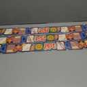 3 x Eureka 846362 S'Cool Era School Icons Extra Wide Decorative Classroom and Bulletin Board Trim for Teachers, 3.25" Wide with 37 Feet Total, Multicolor, 12 Strips