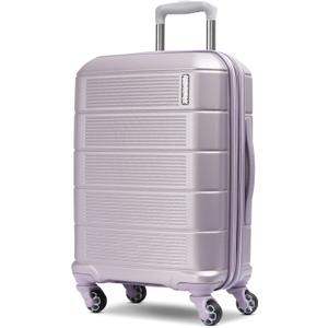 American Tourister Stratum 2.0 Expandable Hardside Luggage with Spinner Wheels, Jet Black, Carry-on,  Purple Haze