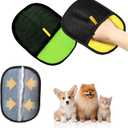 2Pcs Electrostatic Pet Hair Remover Glove for Dogs & Cats Newly Upgraded 2-in-1 Reusable Electrostatic Pet Hair Remover Tool Multipurpose Grooming and Massage Gloves for Clothing Couch Carpet Car Seat (9.45 x 6.3 x 0.39 inches, Yellow+Green)