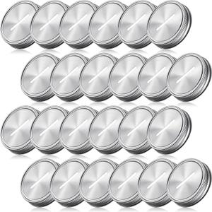 Geiserailie Coin Slot Bank Lid for Mason Jars Regular Mouth Jars and Piggy Banks Lids Money Saving Metal Coin Slot Stainless Steel for Regular Mouth Ball, 70 mm(24 Pieces)