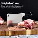 SHI BA ZI ZUO Meat Cleaver Set, 2 Pieces Professional Butcher Knife and Chef Knife Bone Chopper Perfect for Restaurants and Home Kitchen Use