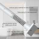 UIOSANRT White Shower Curtain Rod 31-68 Inches Non-Slip Shower Rod Tension Mounted No Drill Shower Curtain Rods Spring Tension Rod Adjustable Tension Curtain Rod for Windows Bathroom