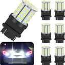 6-Pack 3157 LED Bulbs - Super Bright Backup Reverse Lights, 6000K Xenon White, 12V Compatible with 3156/3056/4157/3057/3047 for Car Tail Brake Turn Signal Lights