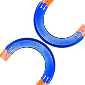 K TOMOTO [2 Pack] 180 Degree Banked Turn Compatible with Hot Wheels, Racetrack Connector for Hotwheels Curved Track Replacement, Endless Creative Layouts, No Tools Required