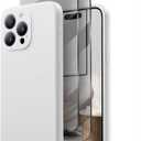 Designed for iPhone 15 Pro Max Case, Compatible with MagSafe, with 2X Privacy Screen Protectors, Full Camera Protection, Silicone Shockproof Protective Slim Phone Case 6.7", White