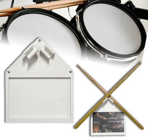 Wall Mount Drumstick Holder for Collection and Display, Drumstick Display Holder for Pair of Drumsticks and Postcard Photo, Unique for Drummer Gifts, Wall Mounted Drumstick Display Holder for Drummers