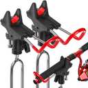 Nicunom 2 Pack Fishing Rod Holders - 360 Degree Adjustable Fishing Pole Rack Stand for Bank, Beach, Ground - Gifts for Men