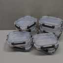 M MCIRCO 10-Pack,22 Oz Glass Meal Prep Containers,Glass Food Storage Containers with lids,Lunch Containers,Microwave, Oven, Freezer and Dishwasher (Gray)