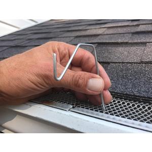 2 x 50 Count | for gutters with Perforated or mesh Gutter Guard | Clips | Hangers | to Hang Christmas Lights on gutters with Gutter Guard in Place | Clip | Made in USA