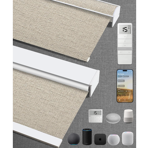 Kincmo Motorized Blinds with Remote,100% Blackout Motorized Roller Shades Work with Apple Homekit,Alexa,Google, Custom Electric Blinds with App,Voice Control (Classic Sandy)