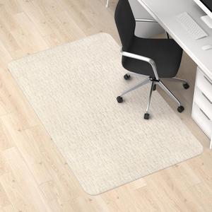 Blvornl Office Chair Mat for Hardwood Floor and Low Pile Carpet, 47.2"x 60" Desk Chair Mat for Hard Wood, Anti-Slip Hard Floor Protector Rolling Chair Mat, PVC Mat Desk Rug for Home, Light Brown