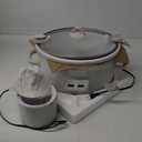Crock-Pot Designer Series 7qt Slow Cooker with Bonus Little Dipper Mushroom: 4 Settings, Stoneware, Stainless Steel, Keep Warm