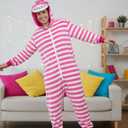 XXLOG Adult Onesie Halloween Costume Unisex Animal Pajamas Cosplay One Piece Sleepwear for Women and Men (Pink, L)