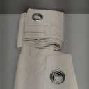 NICETOWN Off White Curtains Linen Blend for Bedroom, Vintage Grommet Thick Flax Semi Sheer Privacy Added Window Treatment Light Filtering for Flat/Apartment, 55" W x 72" L, 2 Panels (Cream)