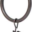 Ivilon Drapery Curtain Clip Rings - Clips Ring for Curtain Panels 1.7", Set of 14 - Oil Rubbed Bronze (ORB)