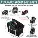SCTEL Infant Car Seat Travel Bag Backpack for Airplane, Fits Doona Car Seat Stroller and Base, Padded Carseat Cover for Air Travel, Nuna Pipa Car Seat Travel Bag with Wheels