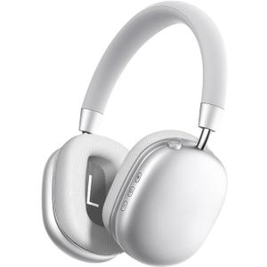 Wireless Headphones Over-Ear Bluetooth Adjustable 42 Hours of Listening Time Volume Control, Fitting in Gaming/Running/Sports Headphones for iPhone/Android/Samsung -Silver