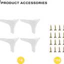 AODIOU Furniture Legs White Replacement Feet: Sofa Legs 4 Inch European Style Dresser Legs Set of 4