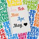 5 Sheets Letter Stickers, 440 Alphabet Sticker,1 inch Vinyl Self-Adhesive Sticker Letters, Black Alphabets ABC Stickers, for DIY Mailbox House Numbers, Embellishments & Decorations Multicolor