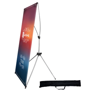 USCNC X Banner Stand Adjustable Fit Banner 23 x 63 to 32 x 78 Inch(STAND ONLY), Portable Travel Bag,Suitable for advertising, stores, exhibitions, restaurants, events, birthday parties, and other occasions (4 Pack)