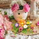 4 Pcs Spring Flower Candle Rings Artificial Floral Wreaths for Summer Floral Pillar Candle Holder for Mother's Day Table Centerpieces Church Wedding Party Home Decor