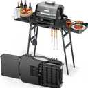 26"/30"/34" Portable Outdoor Grill Stand for Ninja Woodfire Outdoor Grill(OG701 OG850 OG951 OO101 Series), 51in Large Space, Upgrade Height & Quick-Fold Stand for Blackstone Griddle/Onni Pizza Oven (51" x 34.5" x 17")